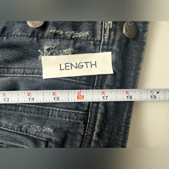 Free People Denim Jacket Blue Knit Sleeve Hooded Distressed Jean Women's XS - Picture 11 of 13